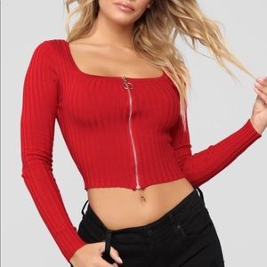 NWT Fashion Nova No Games Sweater Crop Top